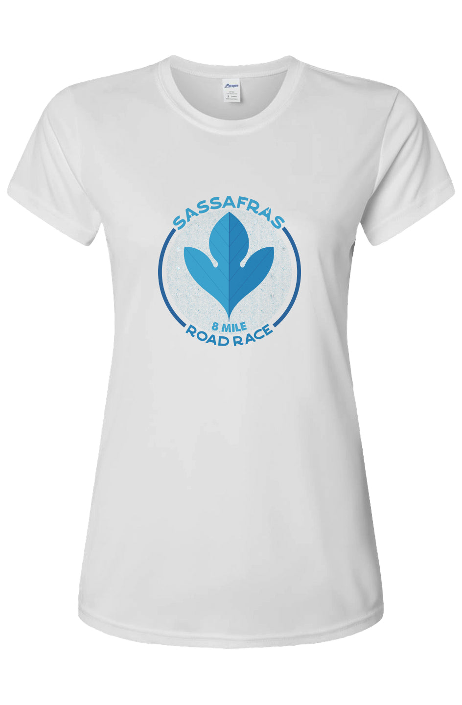 Sassafras 8 Mile Road Race Ladies' Islander Performance Tee w/ UPF 50+