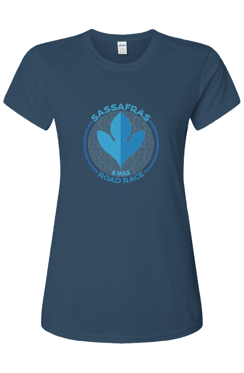 Sassafras 8 Mile Road Race Ladies' Islander Performance Tee w/ UPF 50+