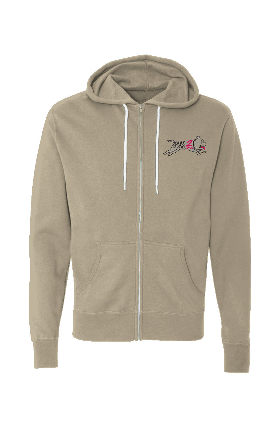 Hare of the Dog 2 Mile Race Unisex Lightweight Full-Zip Hoodie