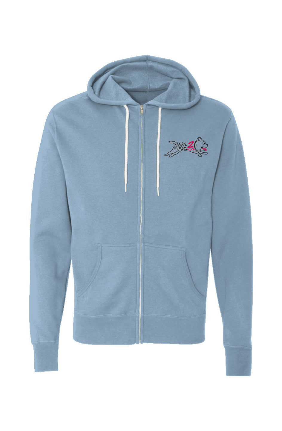 Hare of the Dog 2 Mile Race Unisex Lightweight Full-Zip Hoodie