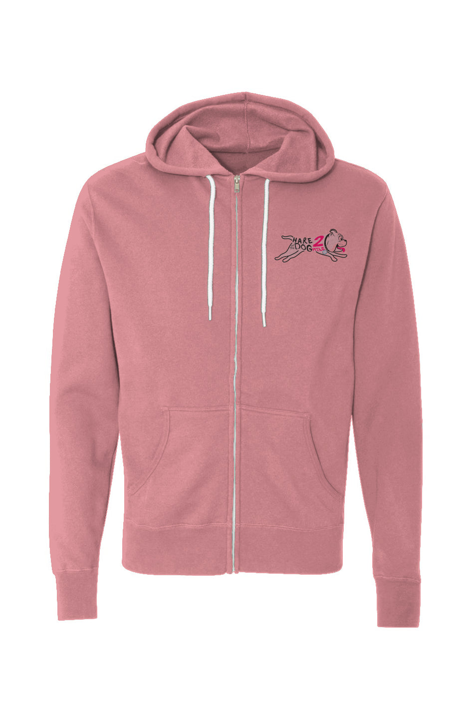 Hare of the Dog 2 Mile Unisex Lightweight Full-Zip Hoodie