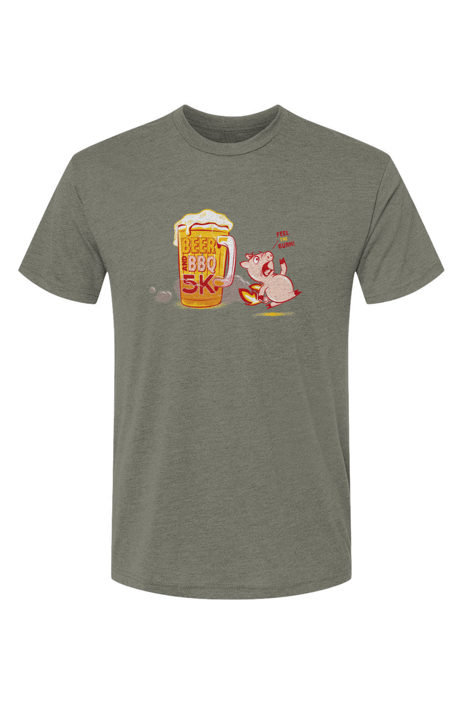 Beer and BBQ 5K Unisex Triblend Crew