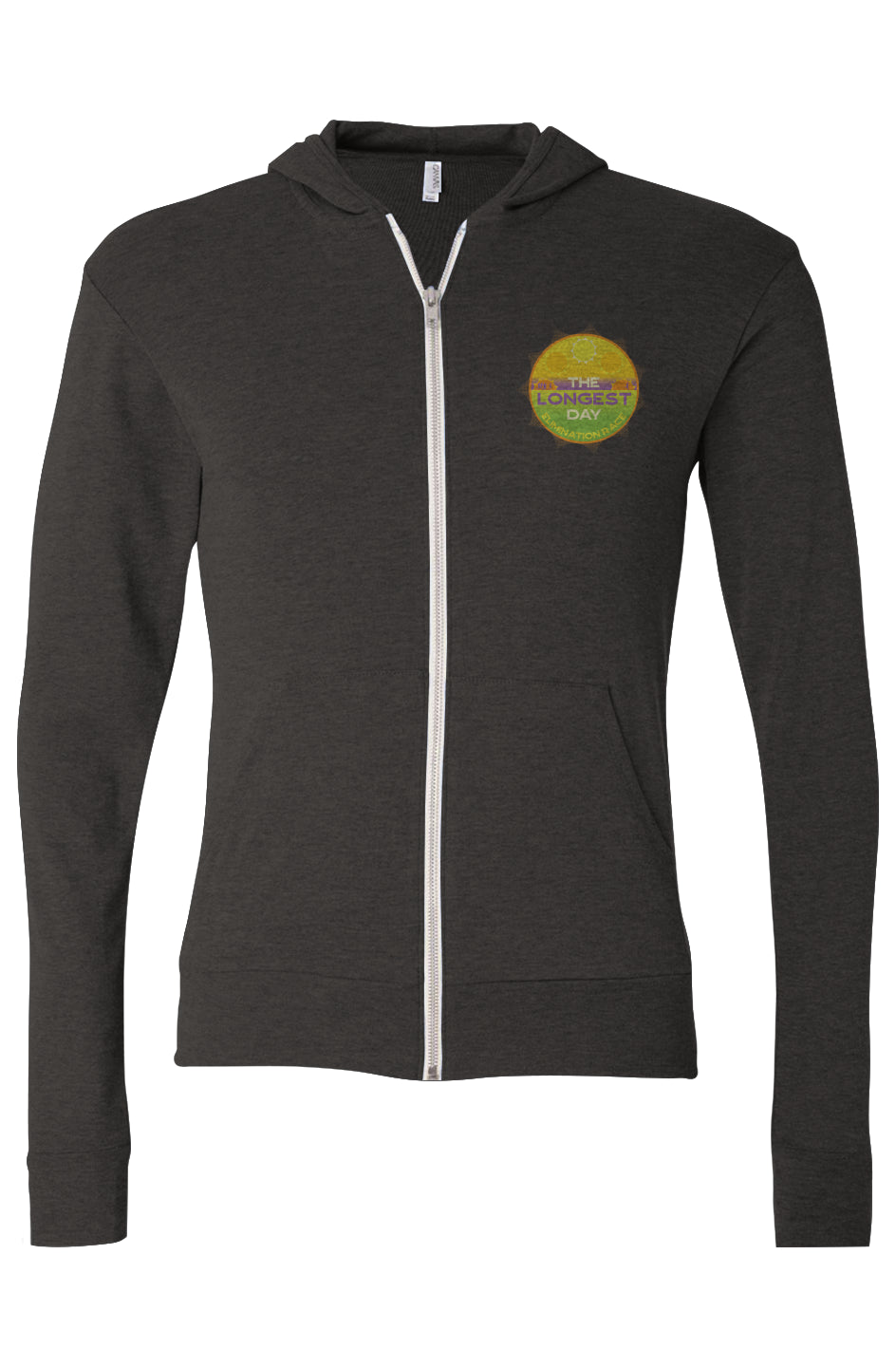 The Longest Day Triblend Full-Zip Lightweight Hoodie