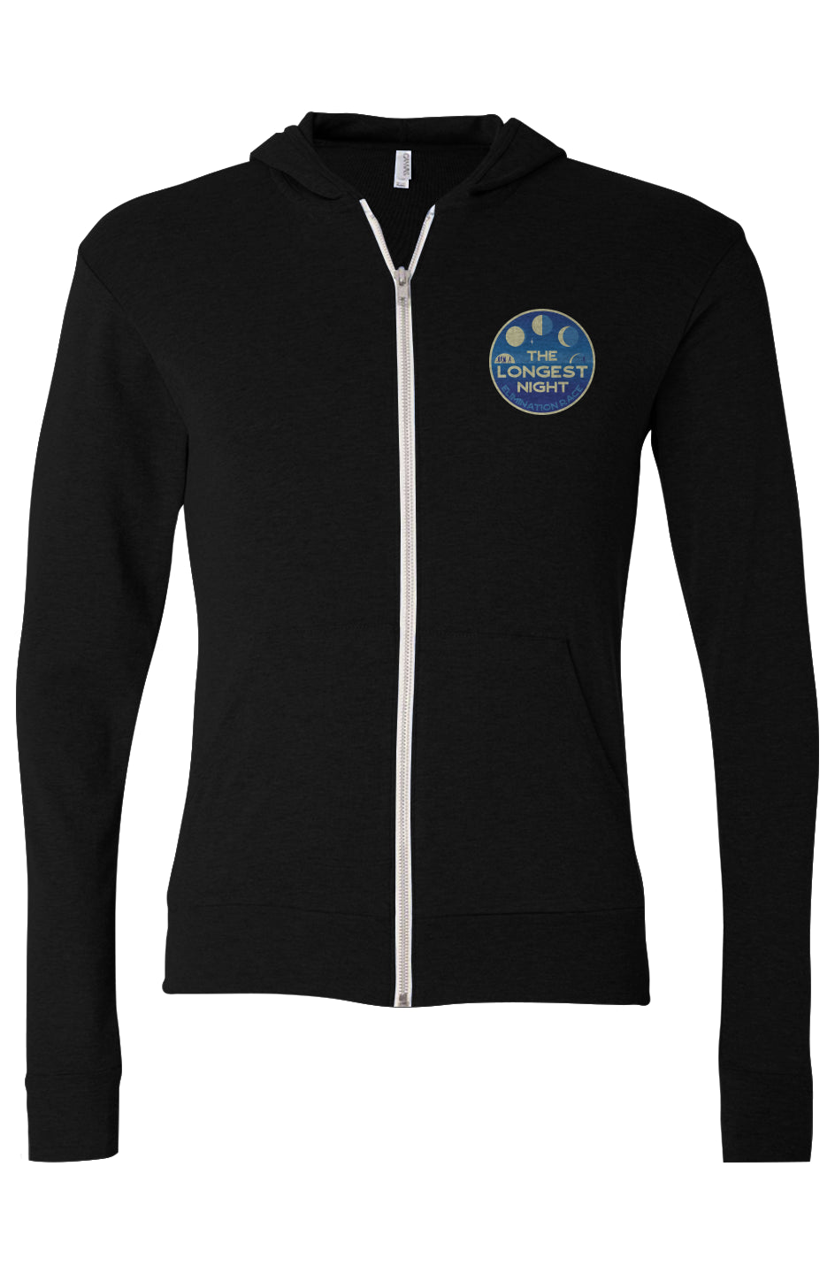 The Longest Night Triblend Full-Zip Lightweight Hoodie