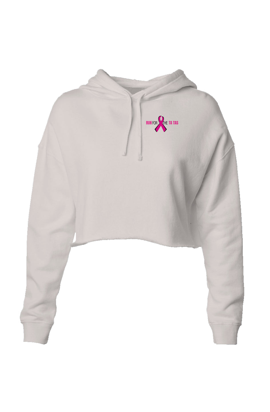 Run for the Ta Tas Lightweight Crop Hoodie