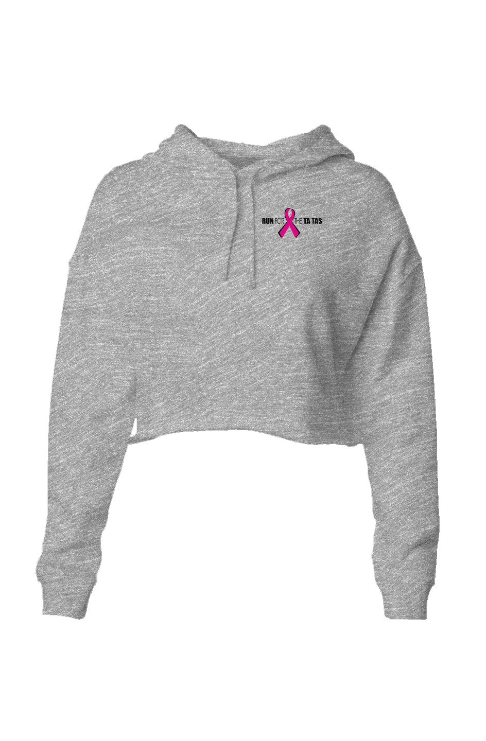 Run for the Ta Tas Lightweight Crop Hoodie