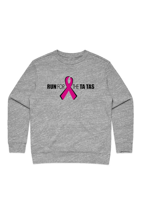 Run for the Ta Tas Ladies' Premium Crew Sweatshirt