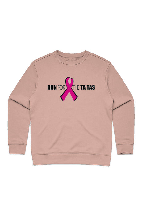 Run for the Ta Tas Ladies' Premium Crew Sweatshirt