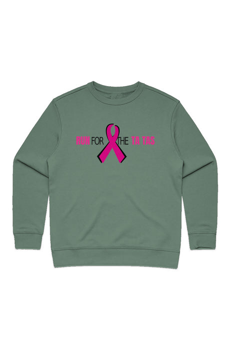 Run for the Ta Tas Ladies' Premium Crew Sweatshirt