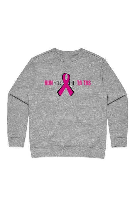 Run for the Ta Tas Ladies' Premium Crew Sweatshirt