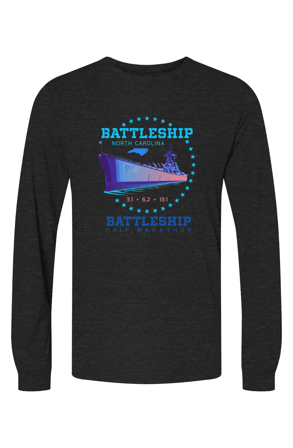 Battleship Half Marathon Triblend L/S Tee