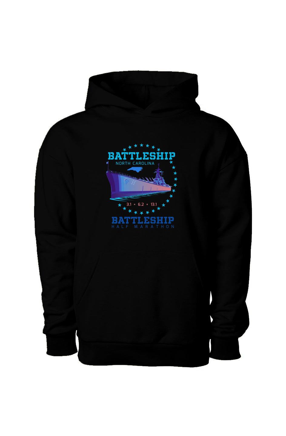 Battleship Half Marathon Premium Pullover Hooded Sweatshirt