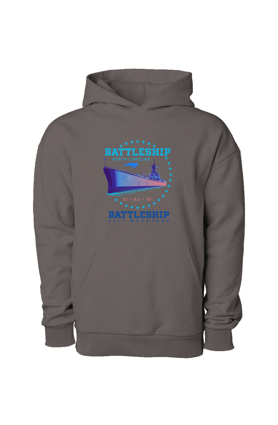 Battleship Half Marathon Premium Pullover Hooded Sweatshirt