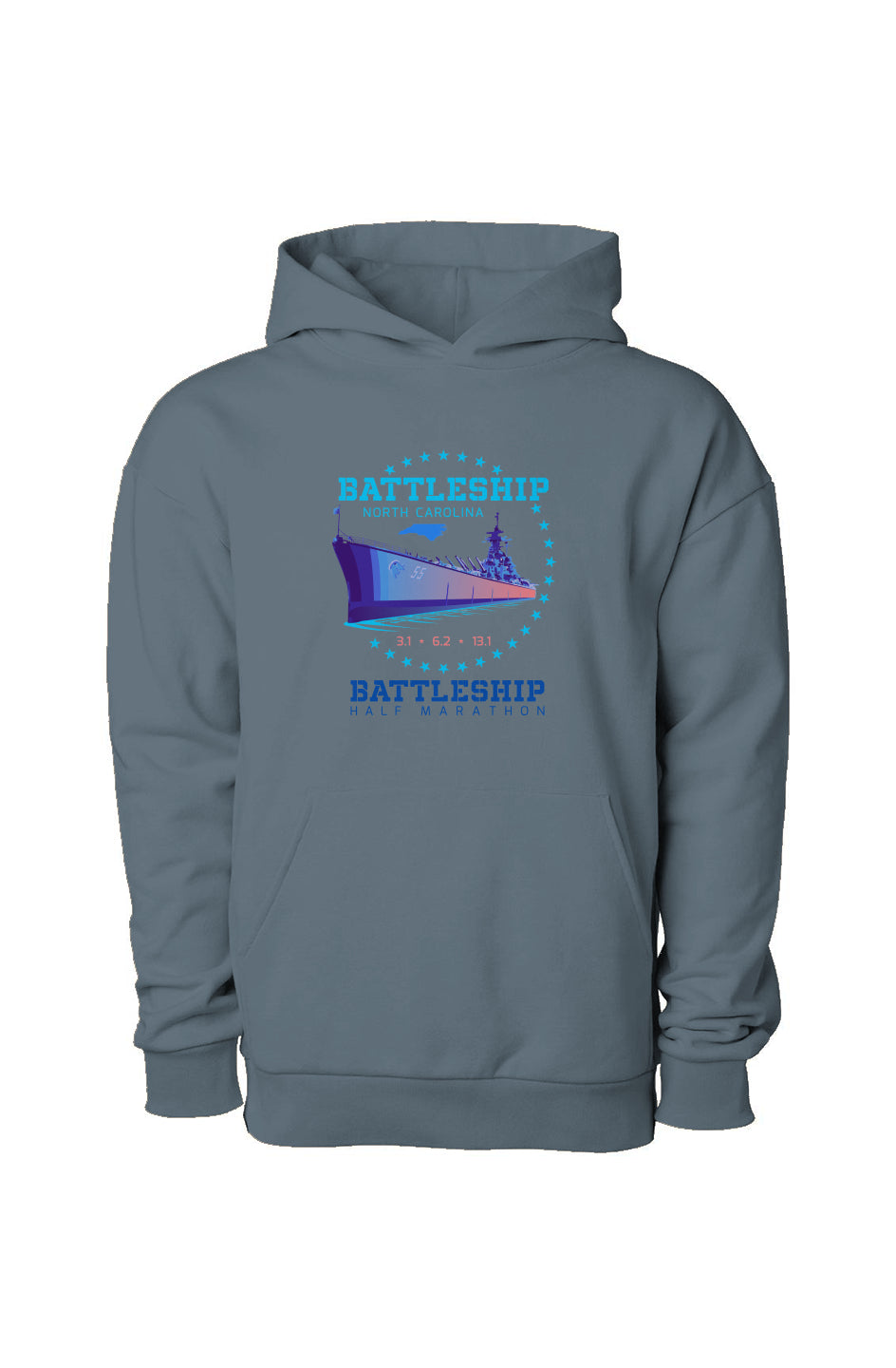 Battleship Half Marathon Premium Pullover Hooded Sweatshirt