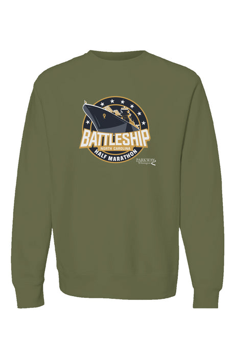 Battleship Half Marathon Premium Heavy Blend Crewneck Sweatshirt