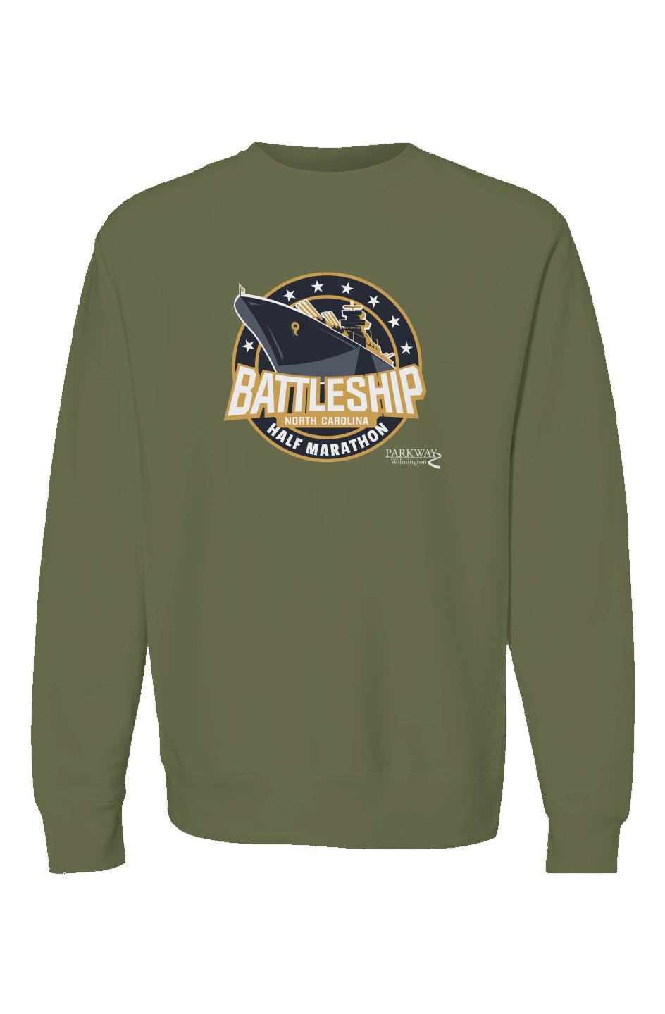 Battleship Half Marathon Premium Heavy Blend Crewneck Sweatshirt