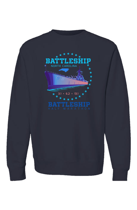 Battleship Half Marathon Premium Heavy Blend Crewneck Sweatshirt