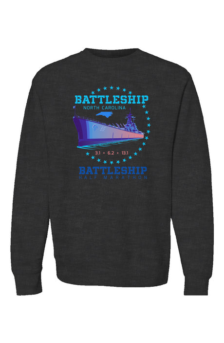Battleship Half Marathon Premium Heavy Blend Crewneck Sweatshirt