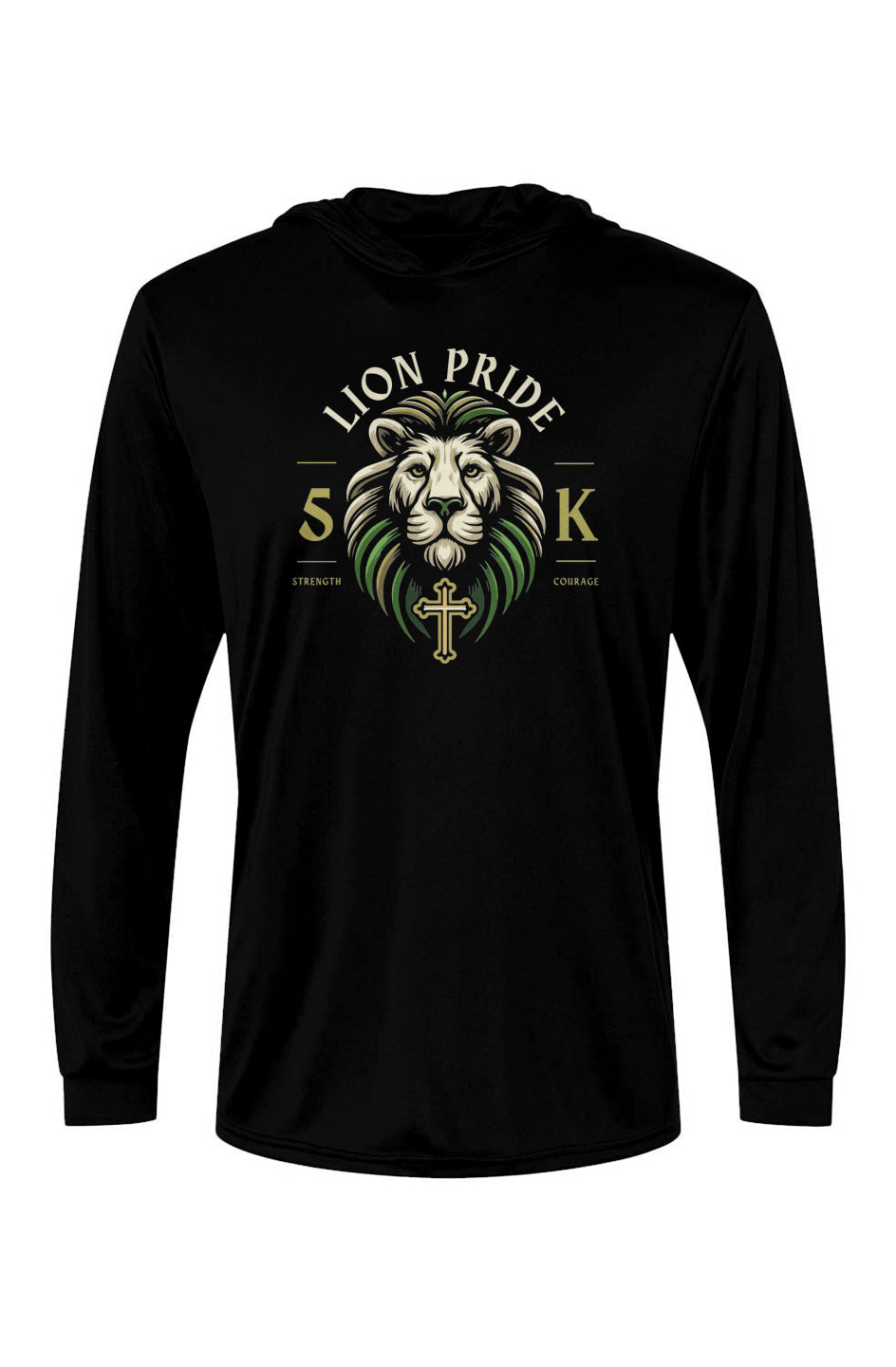 Lion Pride 5K Bahama Hooded L/S Performance Tee w/ UPF 50+