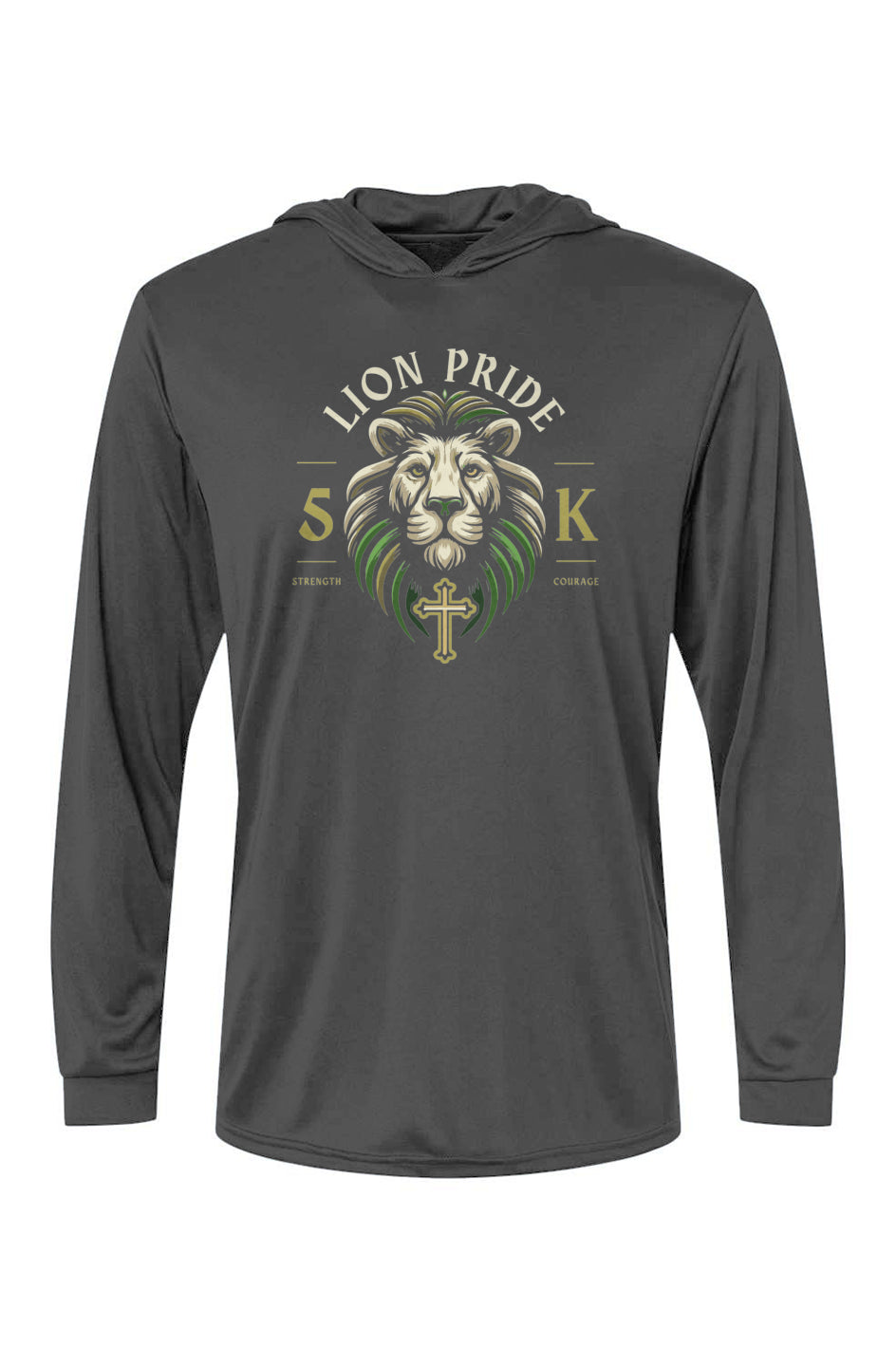 Lion Pride 5K Bahama Hooded L/S Performance Tee w/ UPF 50+