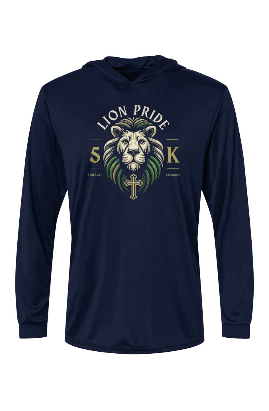 Lion Pride 5K Bahama Hooded L/S Performance Tee w/ UPF 50+