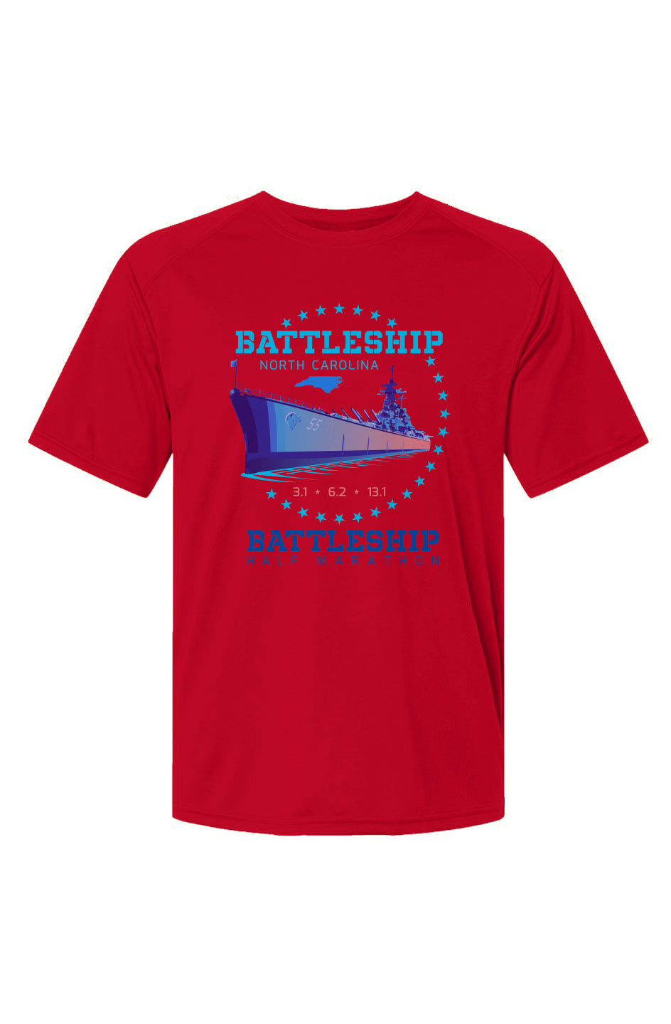 Battleship Half Marathon Islander Performance Tee w/ SPF 50+