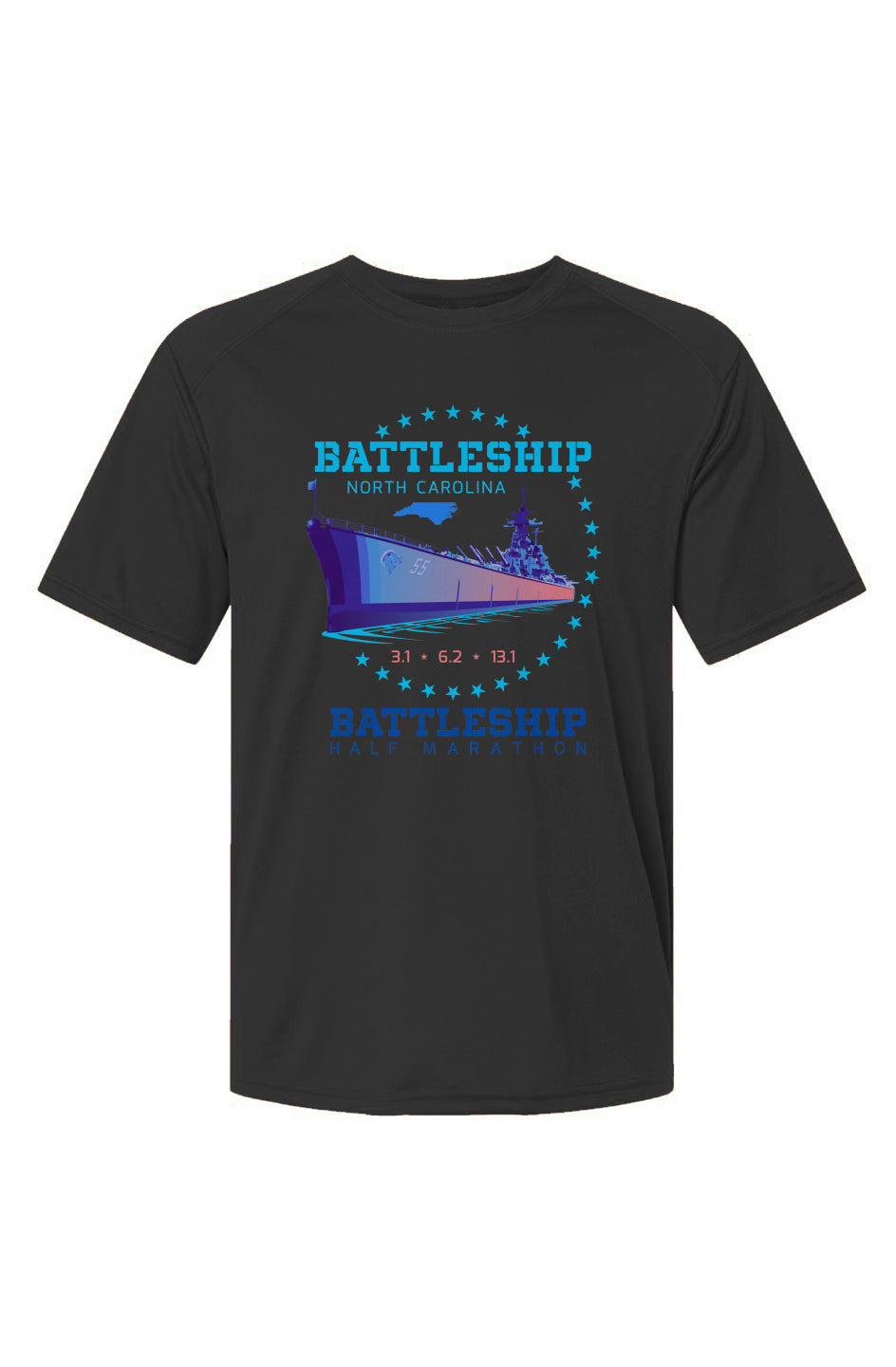 Battleship Half Marathon Islander Performance Tee w/ SPF 50+