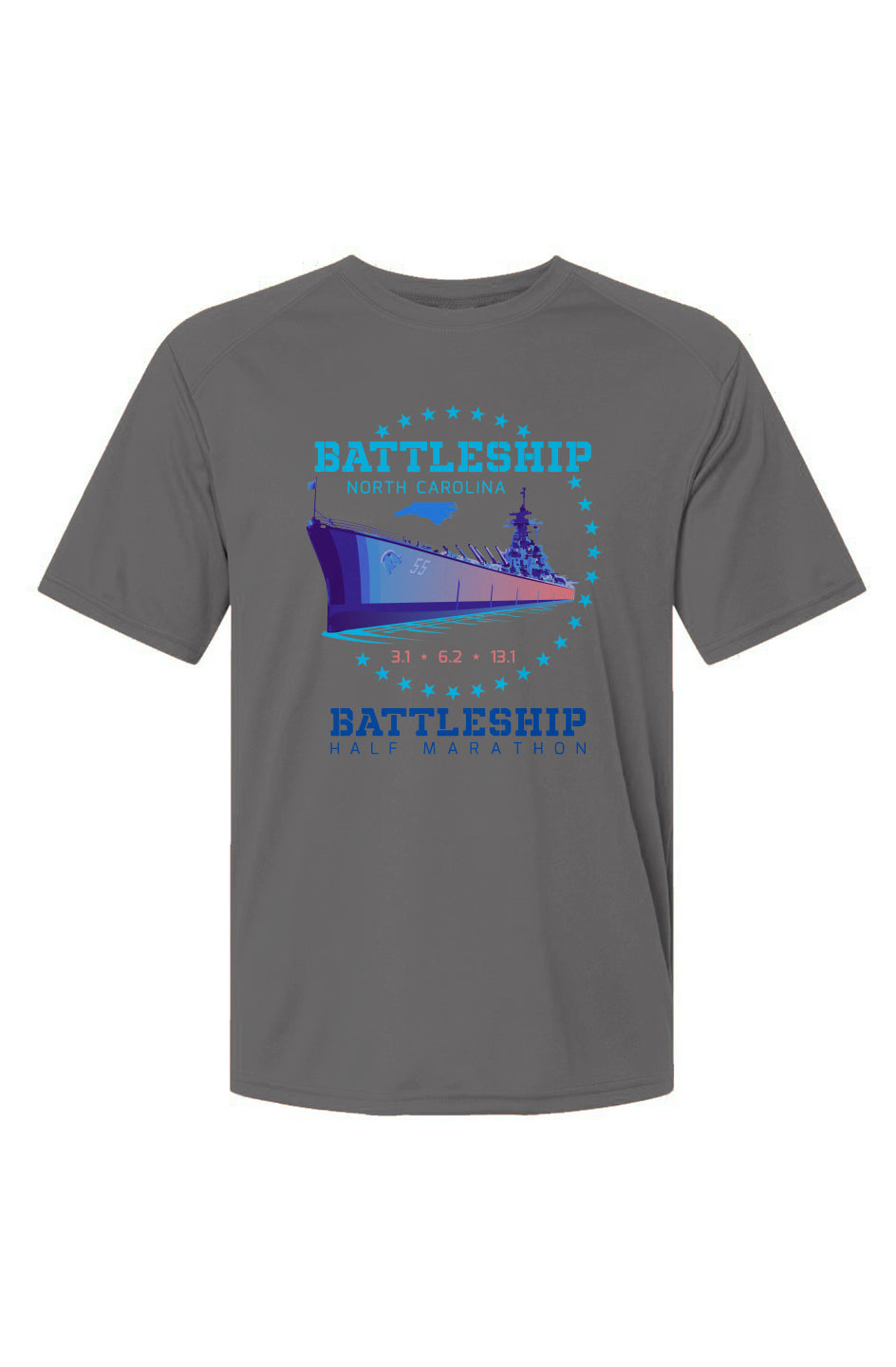 Battleship Half Marathon Islander Performance Tee w/ SPF 50+