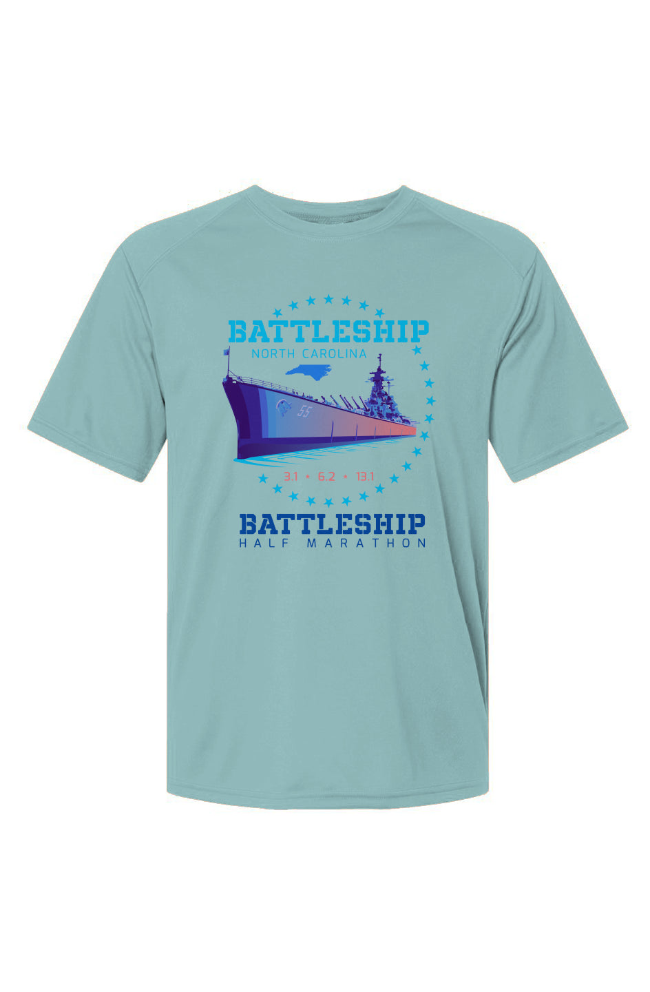 Battleship Half Marathon Islander Performance Tee w/ SPF 50+