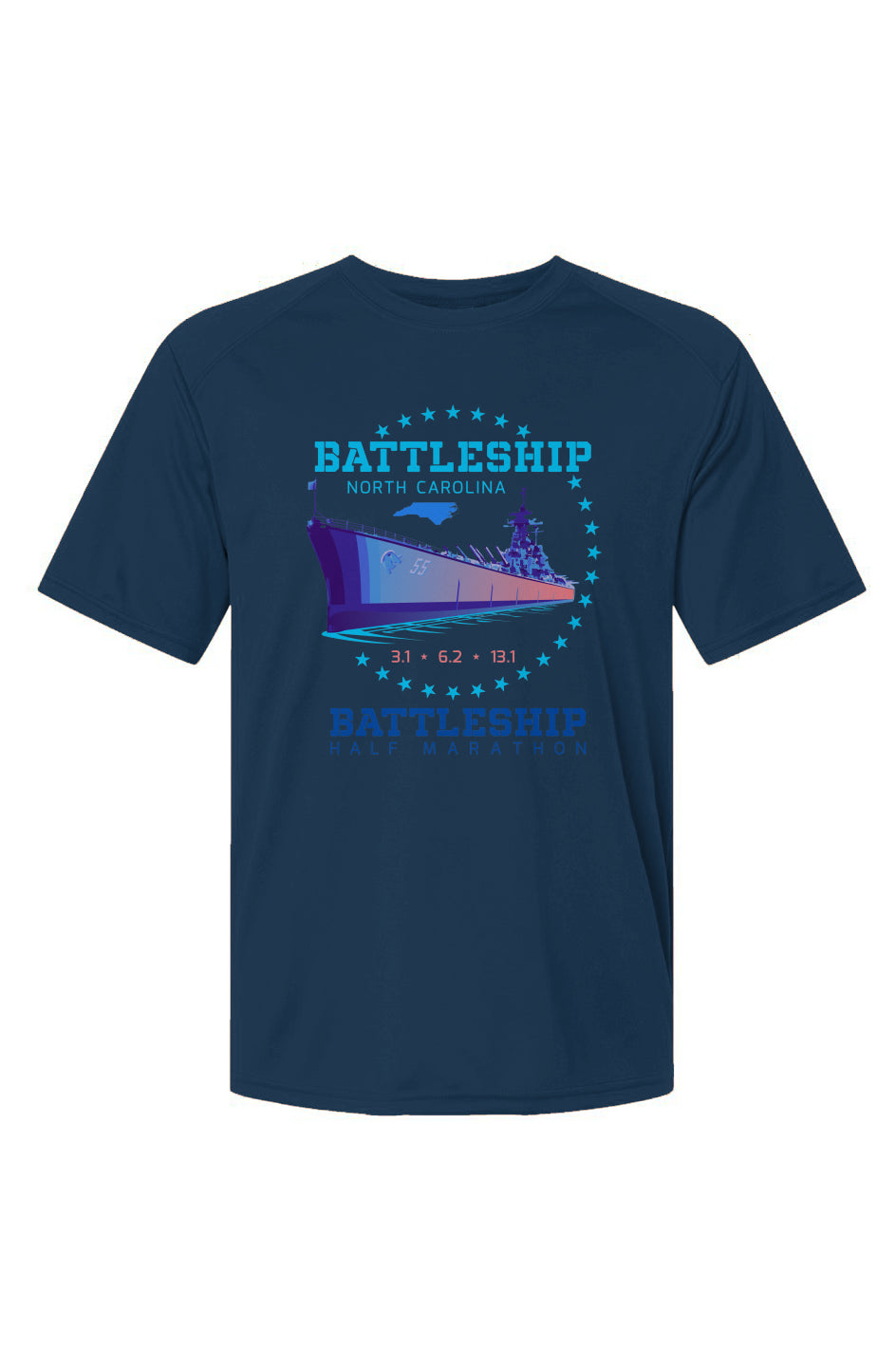 Battleship Half Marathon Islander Performance Tee w/ SPF 50+