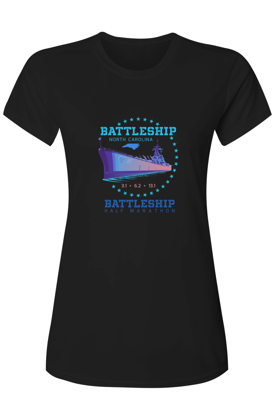 Battleship Half Marathon Islander Performance Tee w/ SPF 50+