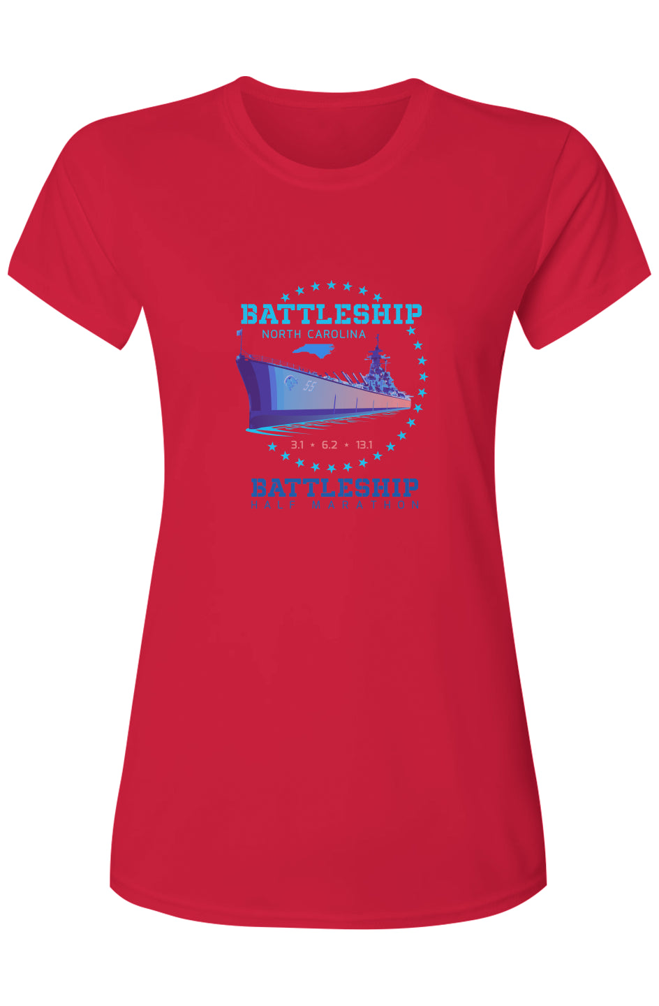 Battleship Half Marathon Islander Performance Tee w/ SPF 50+