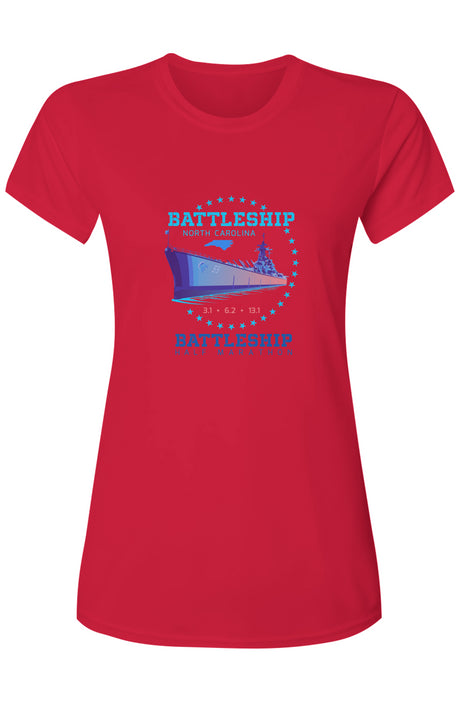 Battleship Half Marathon Islander Performance Tee w/ SPF 50+