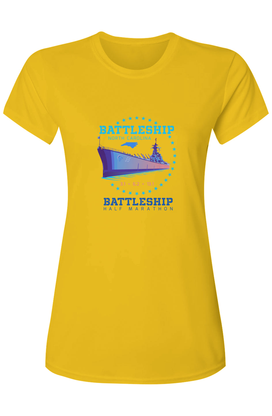 Battleship Half Marathon Islander Performance Tee w/ SPF 50+