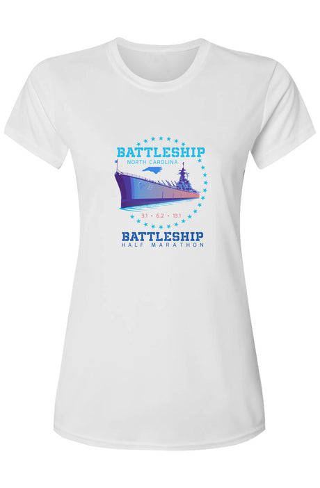 Battleship Half Marathon Islander Performance Tee w/ SPF 50+