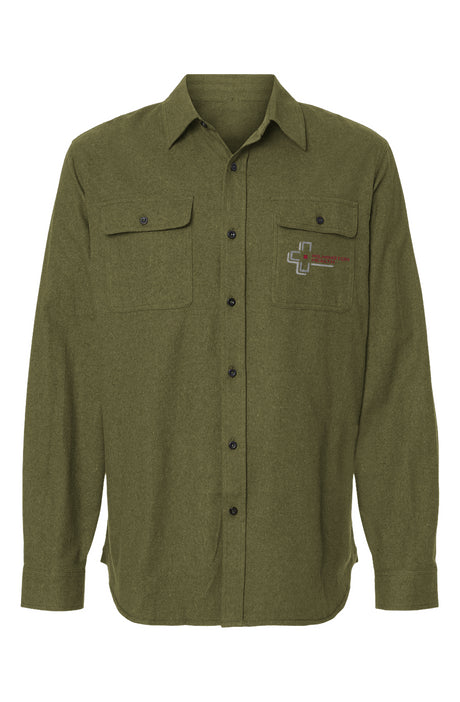 Men's Solid Flannel Shirt