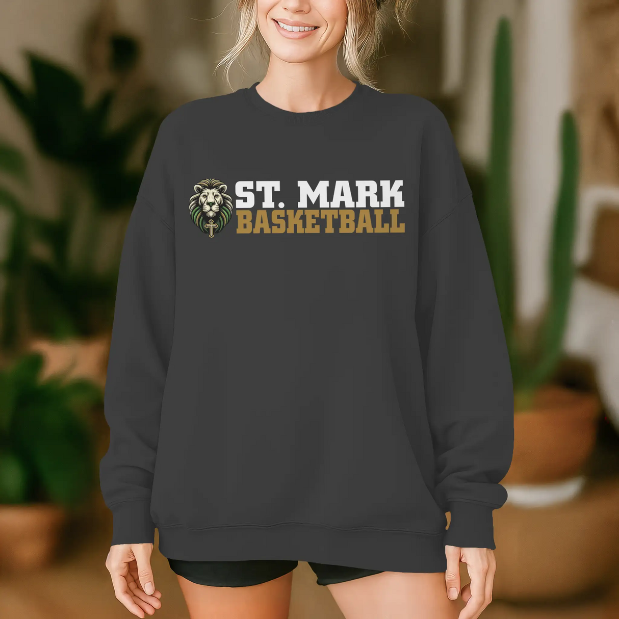 St. Mark Catholic Basketball Midweight Sweatshirt