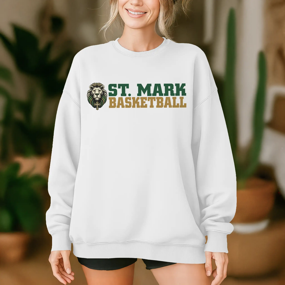 St. Mark Catholic Basketball Midweight Sweatshirt