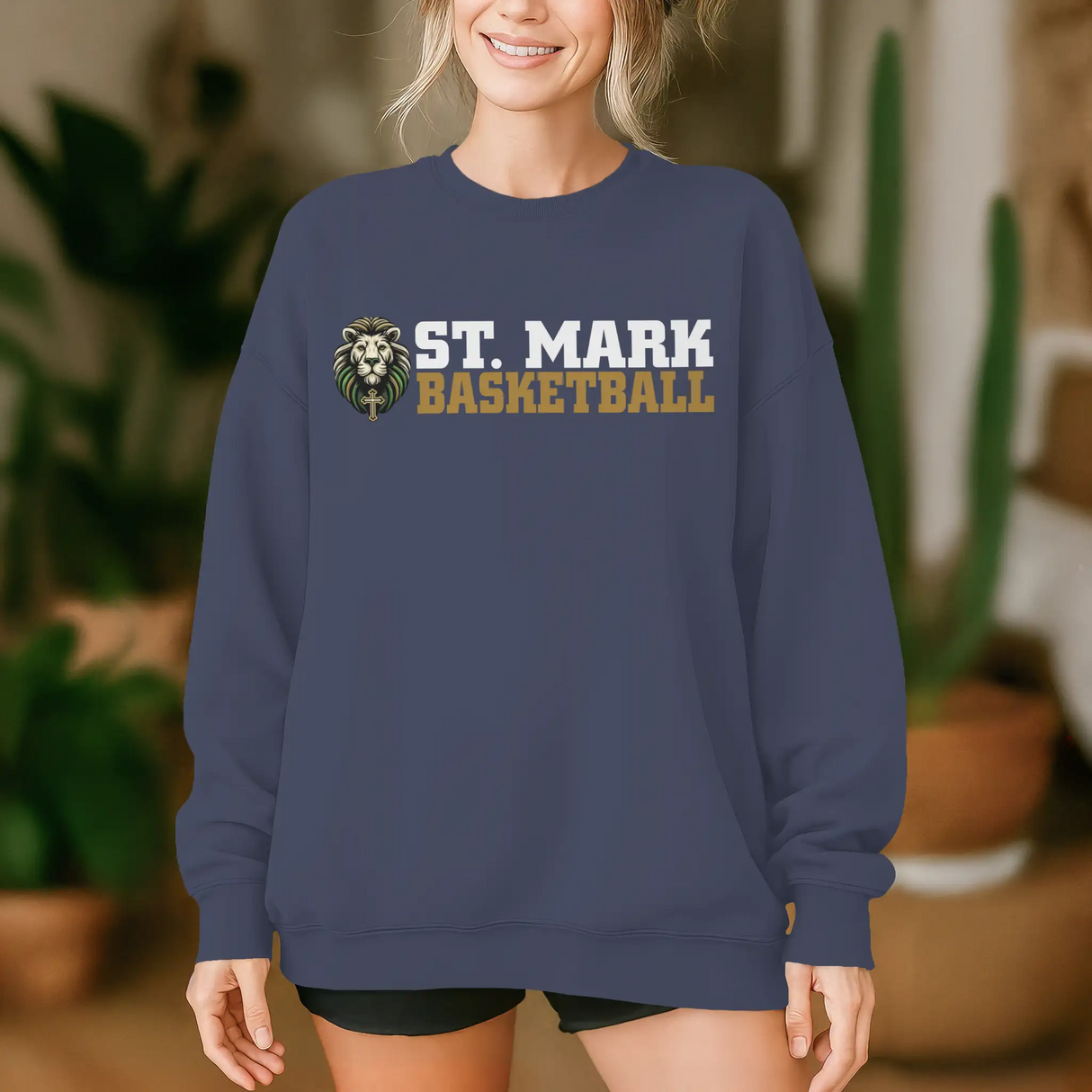 St. Mark Catholic Basketball Midweight Sweatshirt