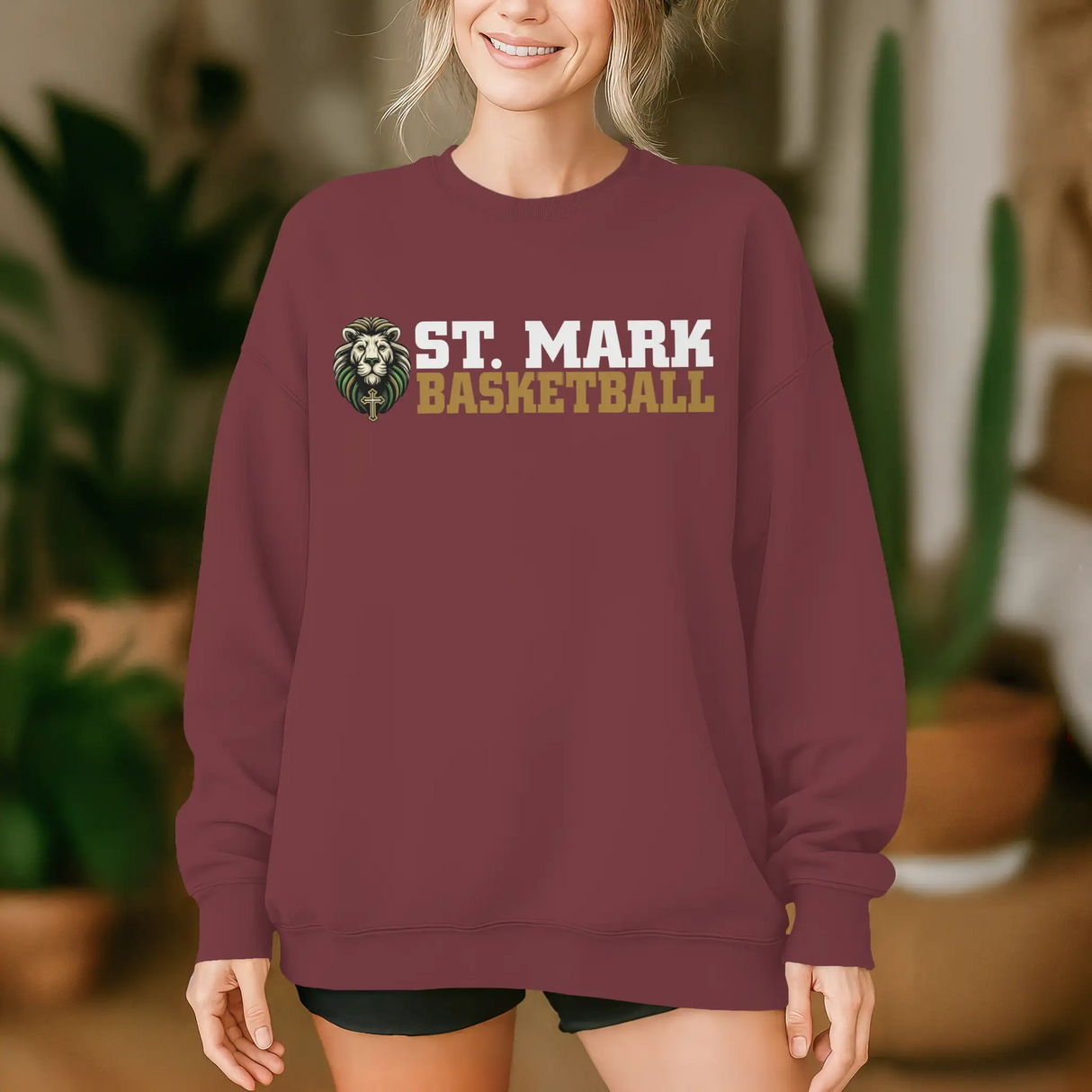 St. Mark Catholic Basketball Midweight Sweatshirt