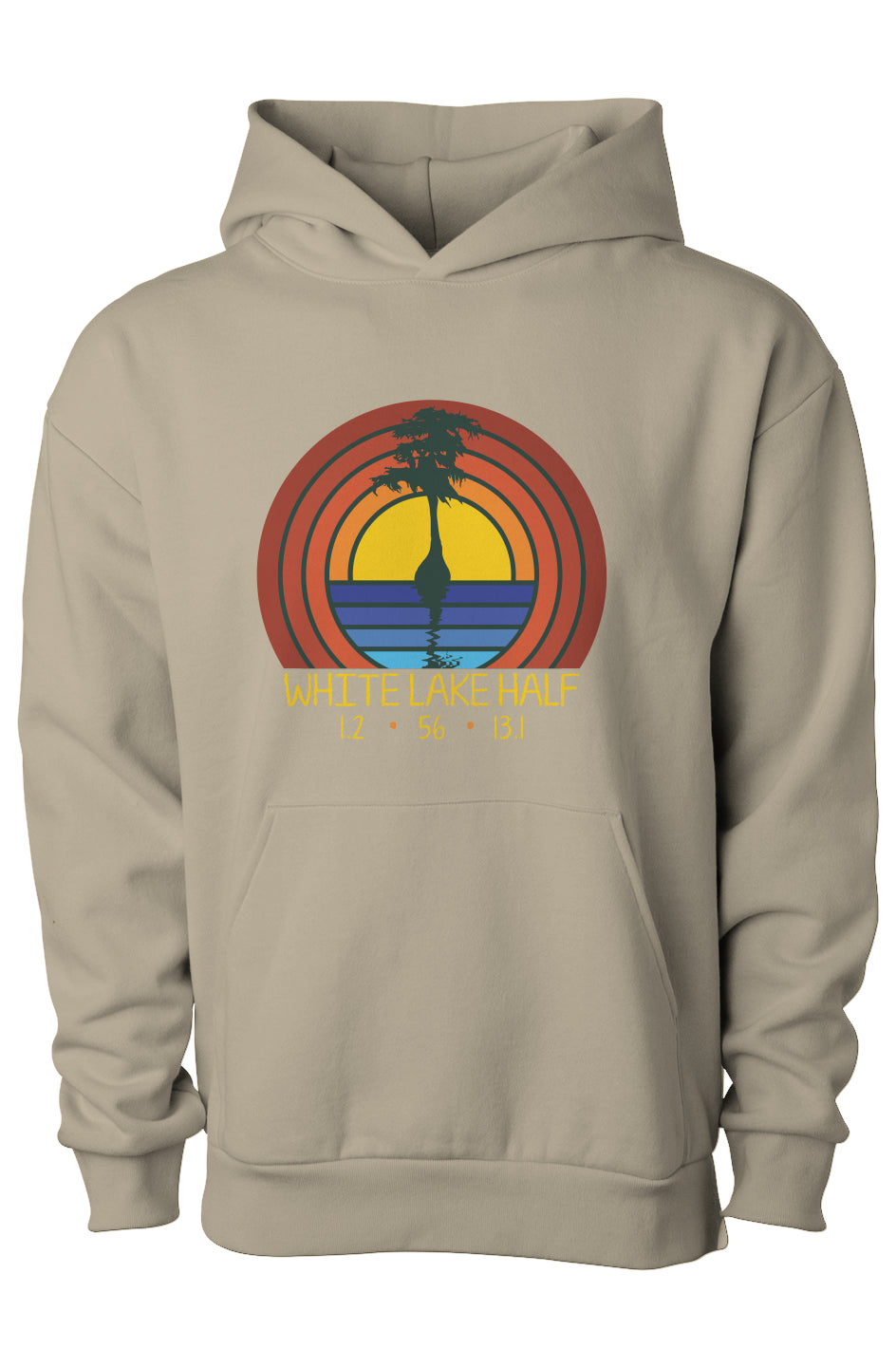 White Lake Half Finn Pullover Hooded Sweatshirt