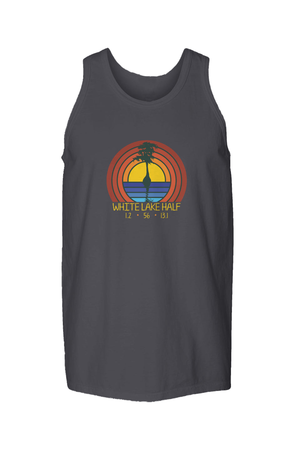 White Lake Half Garment Dyed Unisex Tank