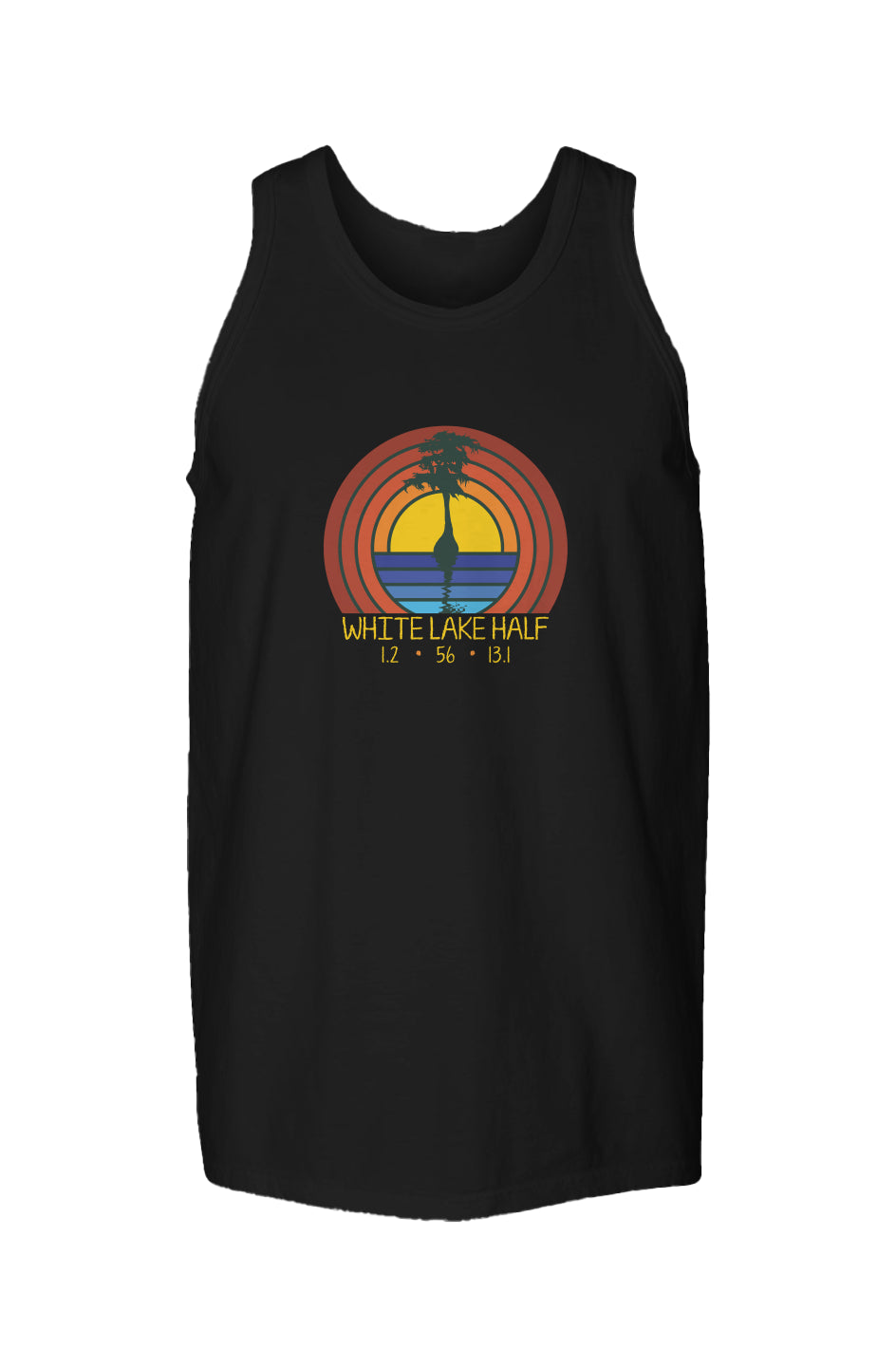 White Lake Half Garment Dyed Unisex Tank