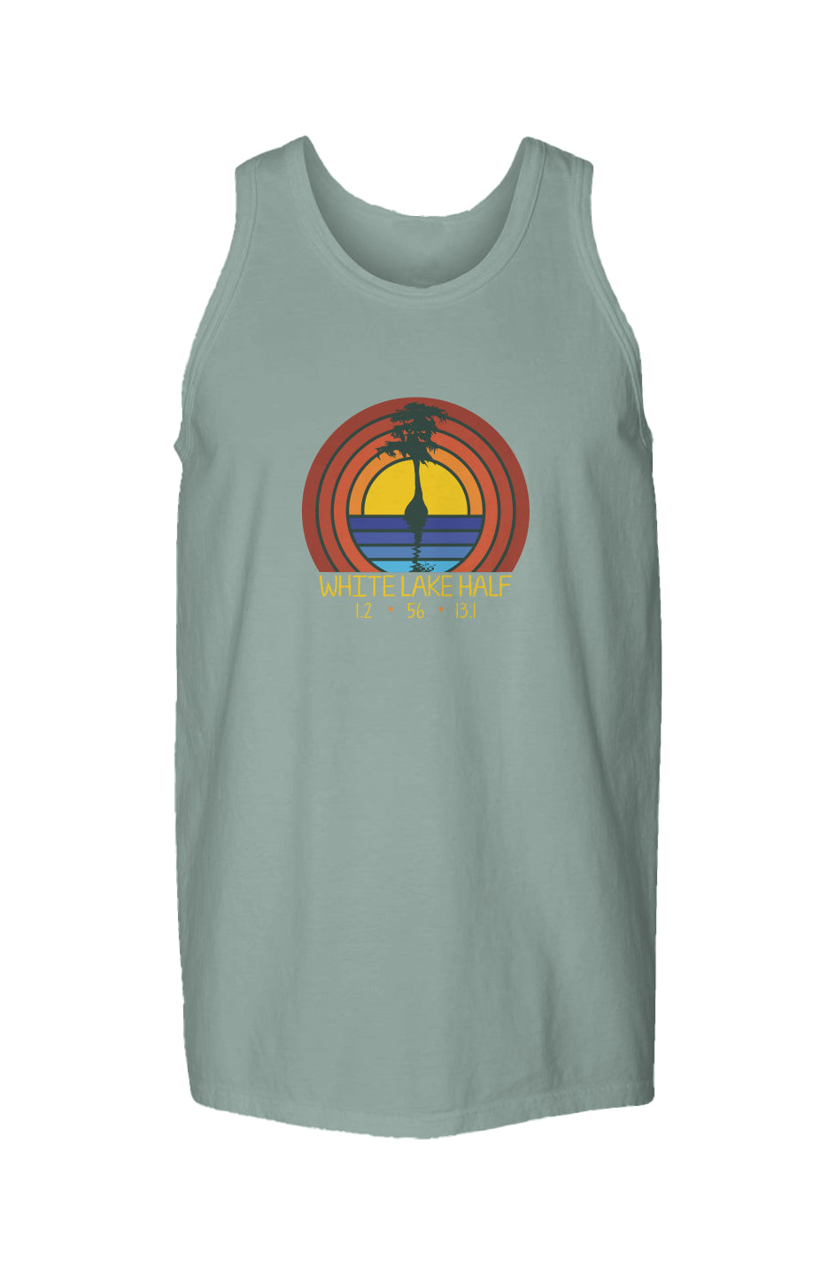 White Lake Half Garment Dyed Unisex Finisher Tank