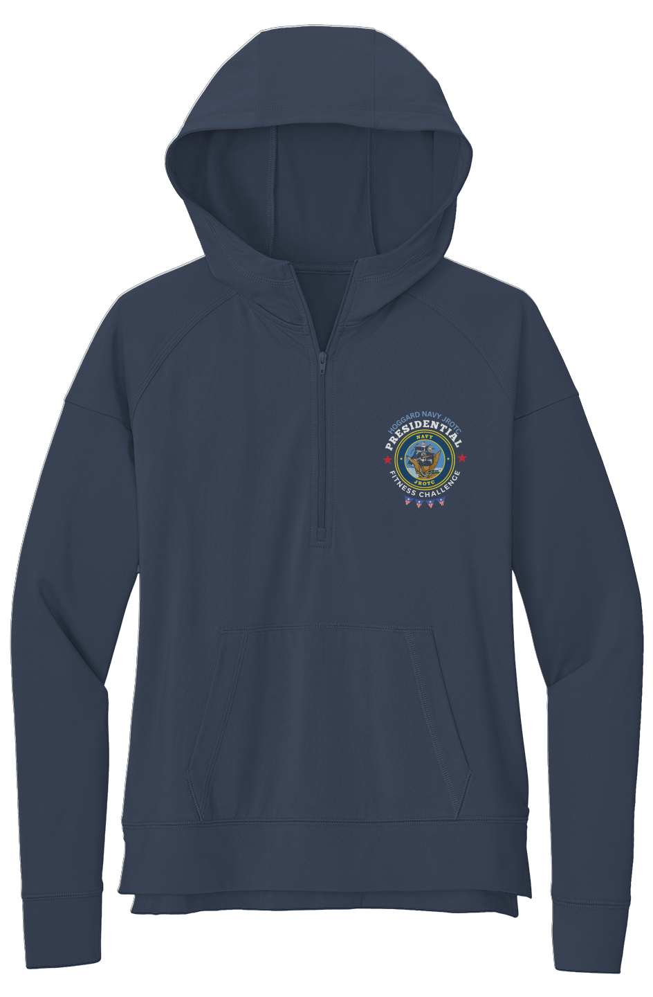 Hoggard Navy JROTC Presidential Fitness Challenge Ladies' Stretch 1/2 Zip Hoodie