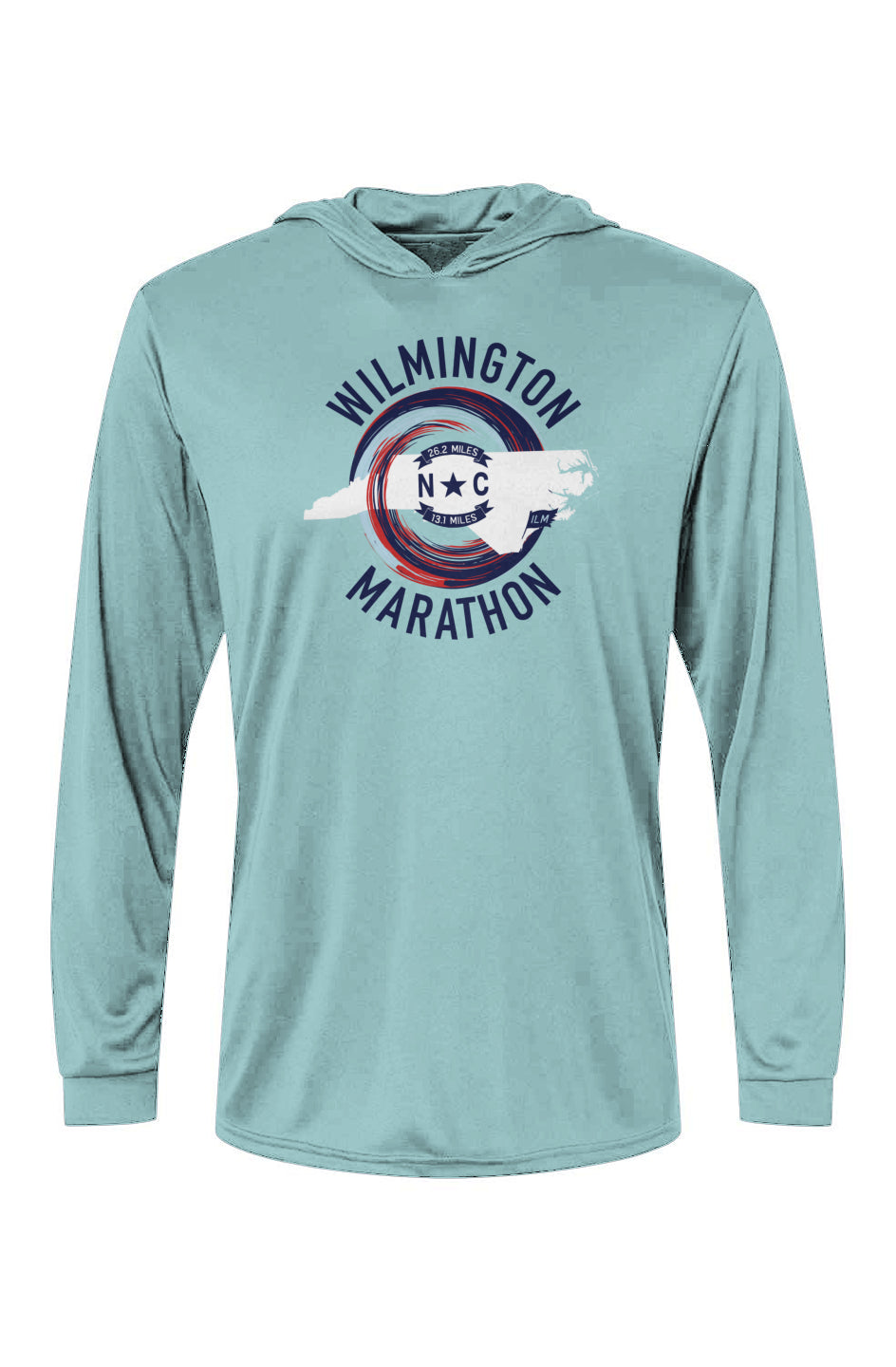 Wilmington Marathon Bahama Hooded L/S Performance Tee w/ UPF 50+