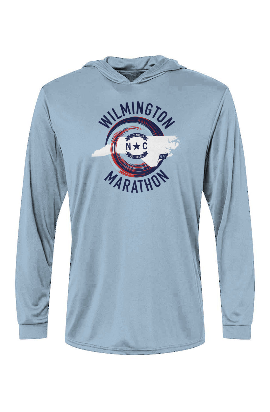 Wilmington Marathon Bahama Hooded L/S Performance Tee w/ UPF 50+