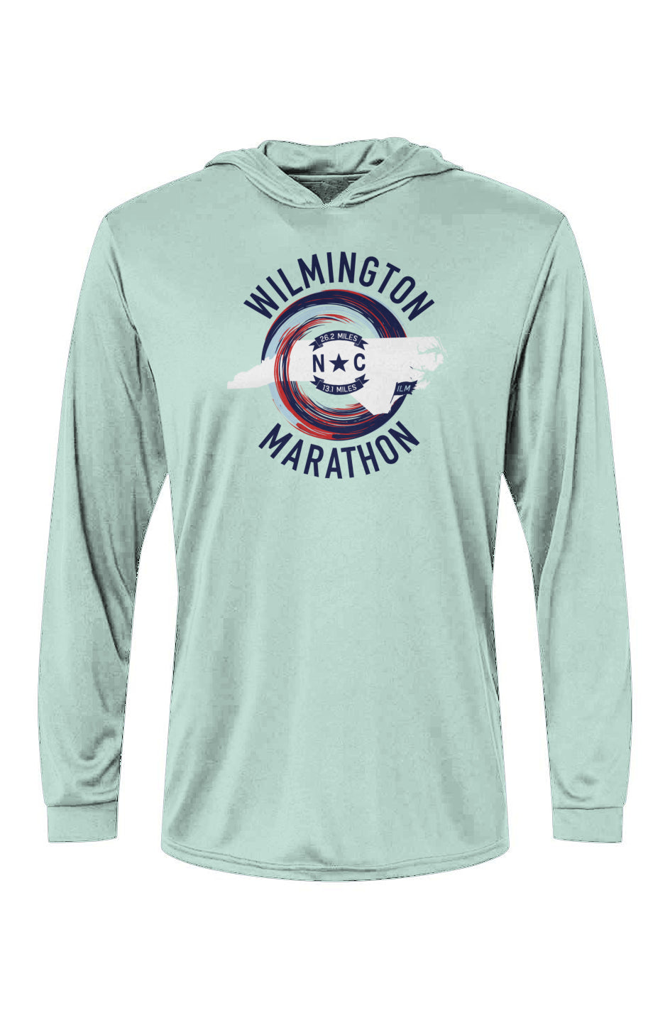 Wilmington Marathon Bahama Hooded L/S Performance Tee w/ UPF 50+