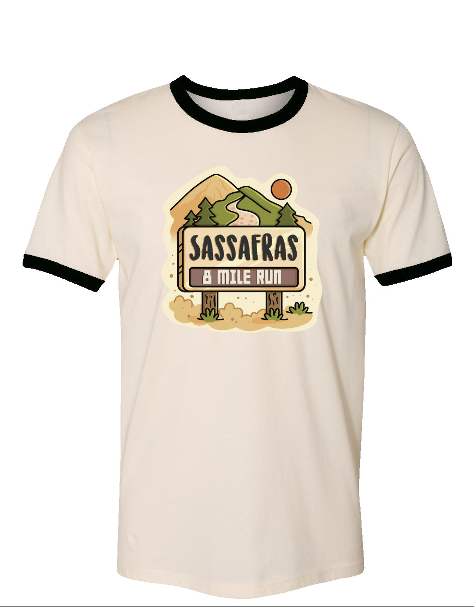 Sassafras 8 Mile Road Race Ringer Tee
