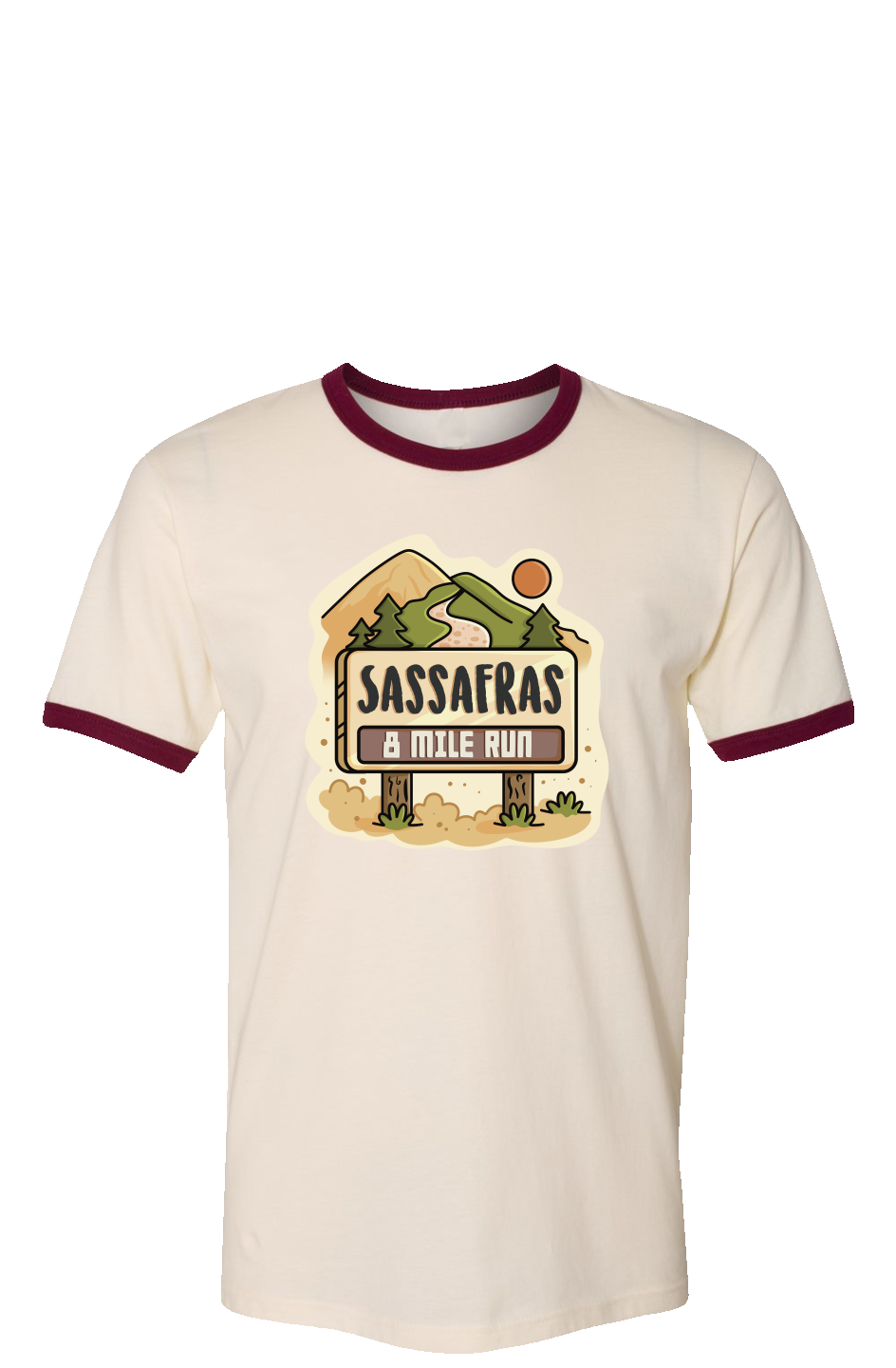 Sassafras 8 Mile Road Race Ringer Tee